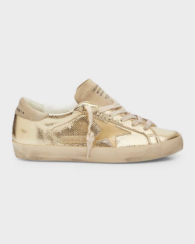 Superstar Metallic Embossed Low-Top Sneakers